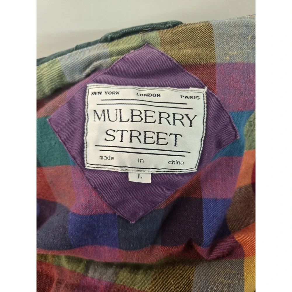 Vintage Mulberry‎ Street Cotton Coat Jacket Womens Large Full Zip Purple